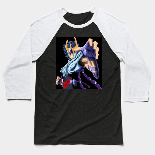 ikki the phoenix saint in immortal myth cloth in saint seiya art ecopop in black Baseball T-Shirt by jorge_lebeau